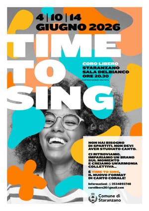 Al via giovedì 4 giugno "TIME TO SING", il primo coro pop up della regione. A Staranzano, tre serate in Sala Delbianco, per il solo gusto di cantare assieme
