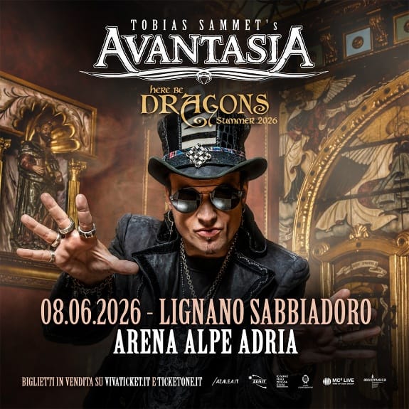 AVANTASIA - Unica data italiana nel 2026 a Lignano Sabbiadoro per il supergruppo tedesco symphonic power metal