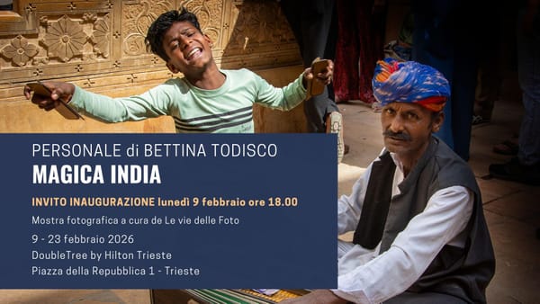 Apre e inaugura lunedì 9 febbraio 2026 alle ore 18.00, negli spazi del DoubleTree by Hilton Trieste, la mostra fotografica MAGICA INDIA