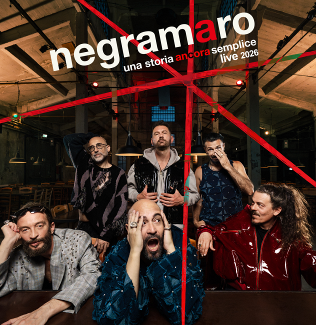 NEGRAMARO - La band con il tour "Una storia ancora semplice" protagonista sabato 25 luglio a Villa Manin