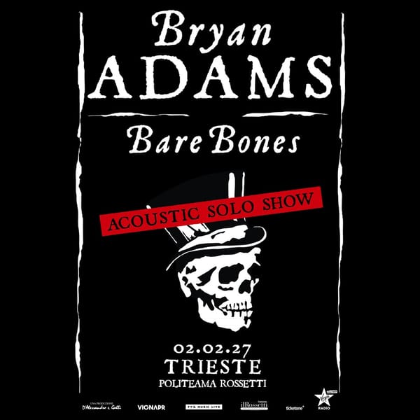 BRYAN ADAMS annuncia uno speciale show acustico nei teatri: il 2 febbraio 2027 a Trieste al Politeama Rossetti le canzoni che sono entrate nella storia degli ultimi quattro decenni di musica