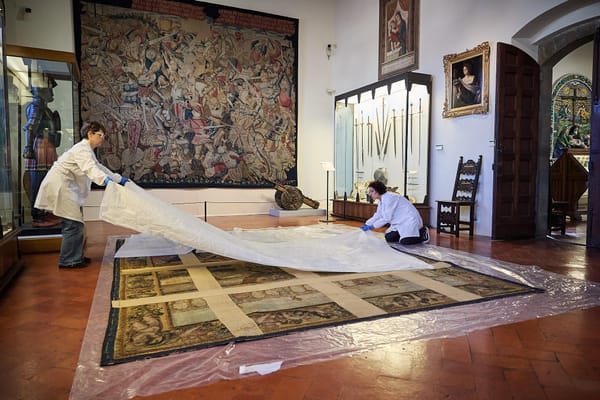 Il banchetto di Psiche: al via il restauro dell'arazzo seicentesco del Museo Nazionale del Bargello